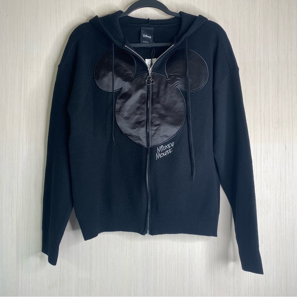 NWT Disney Mickey Mouse Women’s Knit Sweater Zip Hoodie BoxLunch Exclusive XL